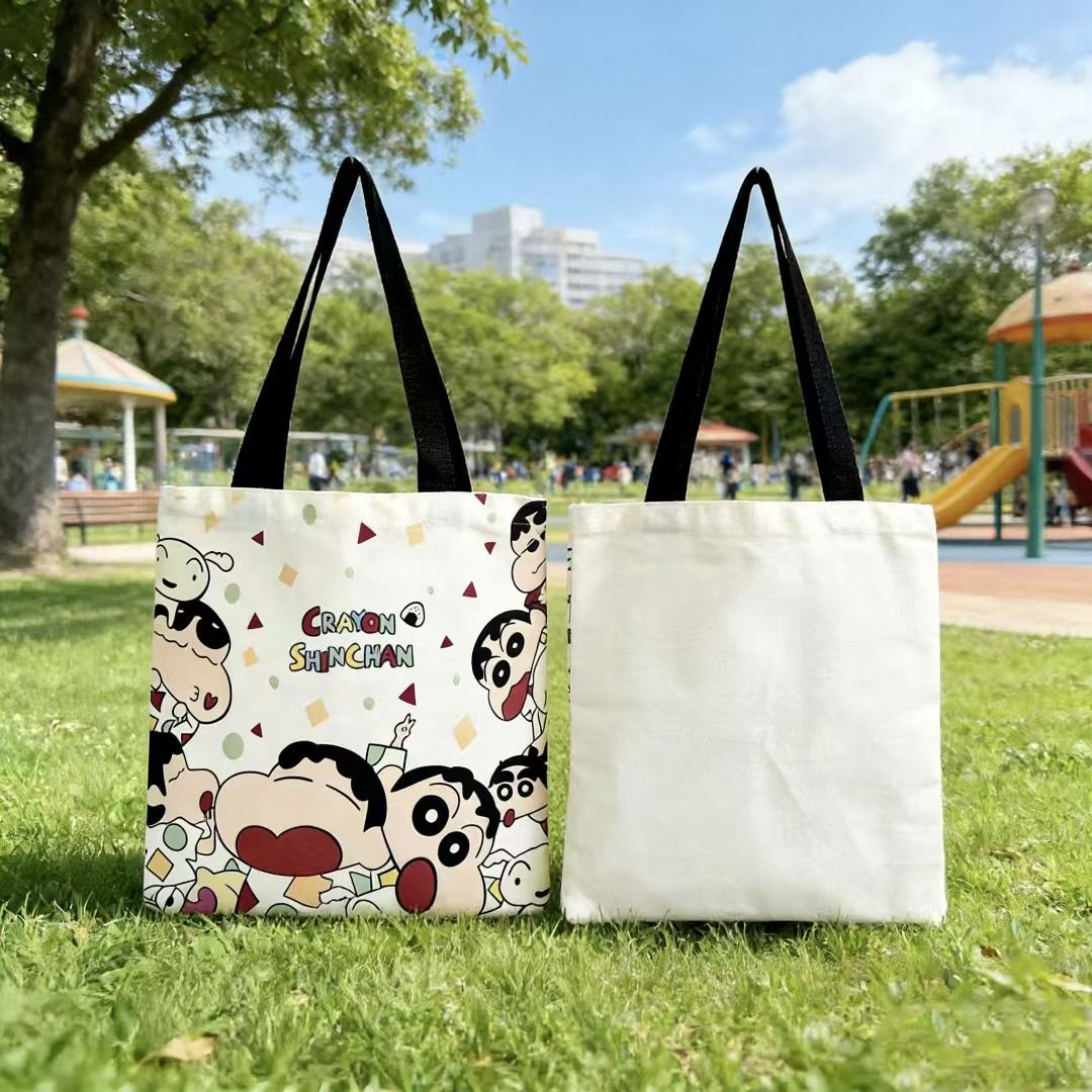 Women Bags 2026 Trends - Torba płócienna Crayon Shin-chan 2026, duża