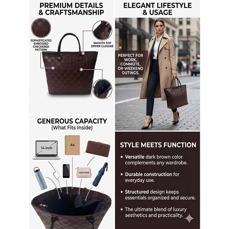 Lekka, luksusowa, ciemnobrązow – Women Bags On Sale recenzja i cena