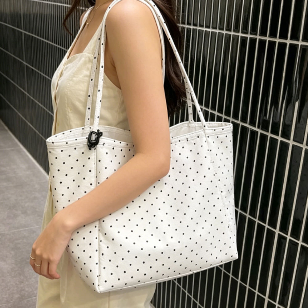 Duża torba płócienna w kropki, – Women Bags On Sale recenzja i cena