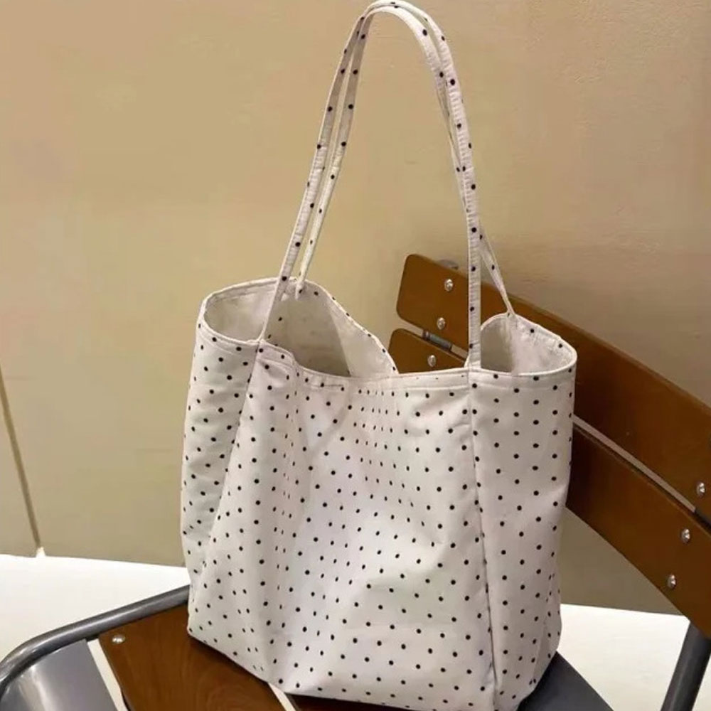 Duża torba płócienna w kropki, – Women Bags On Sale recenzja i cena